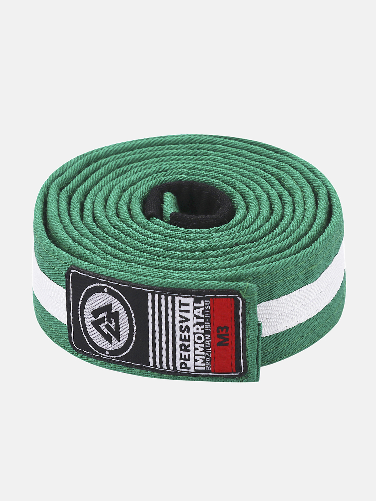 Kids BJJ Gi Belt Green White Stripe